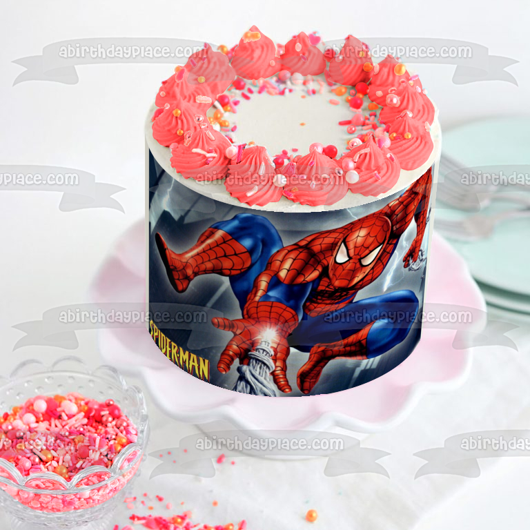 Imagen comestible para decoración de tartas de Marvel Spider-Man Casting Webs ABPID11823 