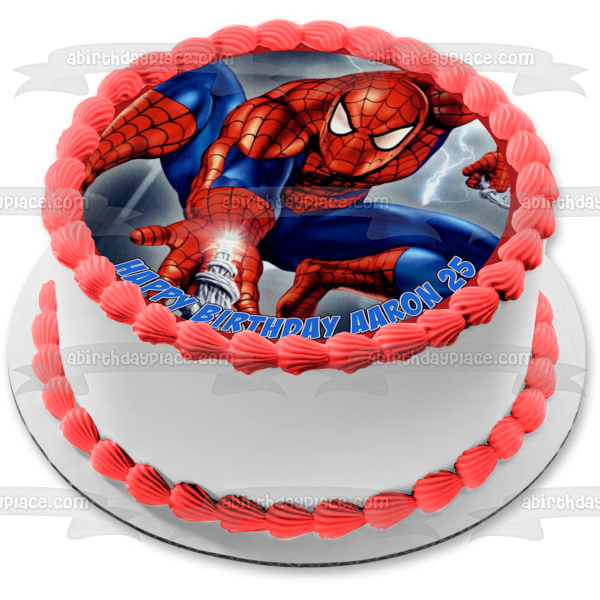 Imagen comestible para decoración de tartas de Marvel Spider-Man Casting Webs ABPID11823 