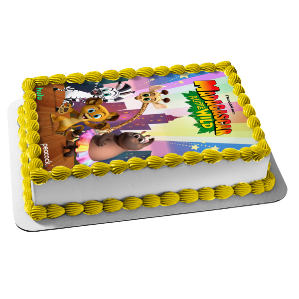 Madagascar: A Little Wild Alex Marty Melman Gloria Edible Cake Topper Image ABPID55288