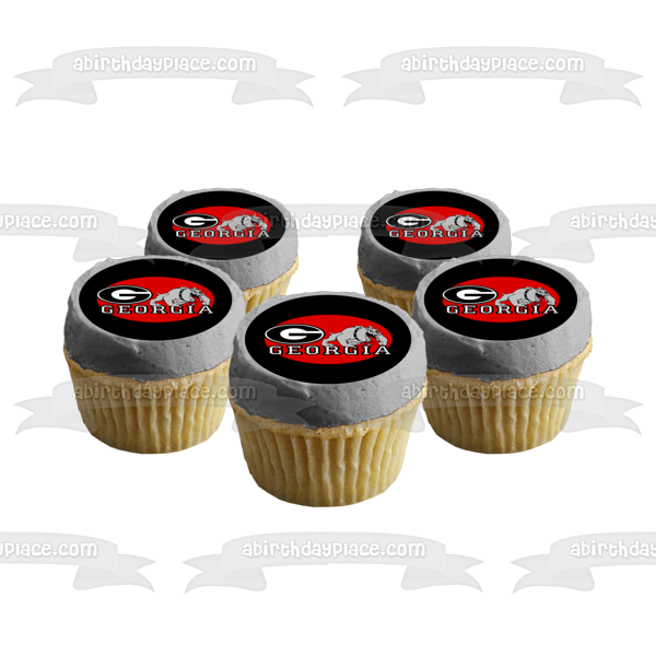 University of Georgia Bulldogs Logo NCAA Edible Cake Topper Image ABPID06922