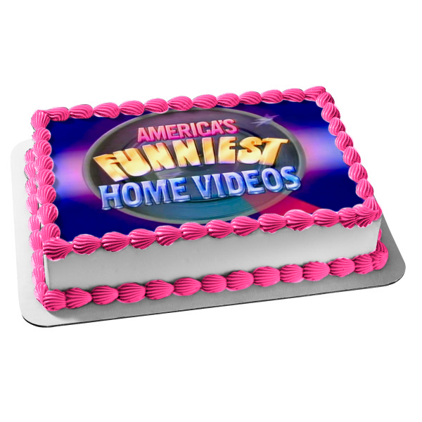 America's Funniest Home Videos Logo Edible Cake Topper Image ABPID55339