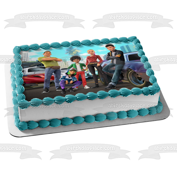 Fast & Furious Spy Racers Layla Frostee Tony Cisco Edible Cake Topper Image ABPID55299