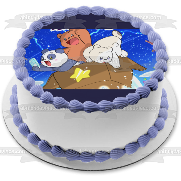 We Baby Bears Baby Panda Baby Ice Bear Baby Grizzly Adorno comestible para tarta Imagen ABPID55348 