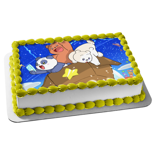 We Baby Bears Baby Panda Baby Ice Bear Baby Grizzly Adorno comestible para tarta Imagen ABPID55348 