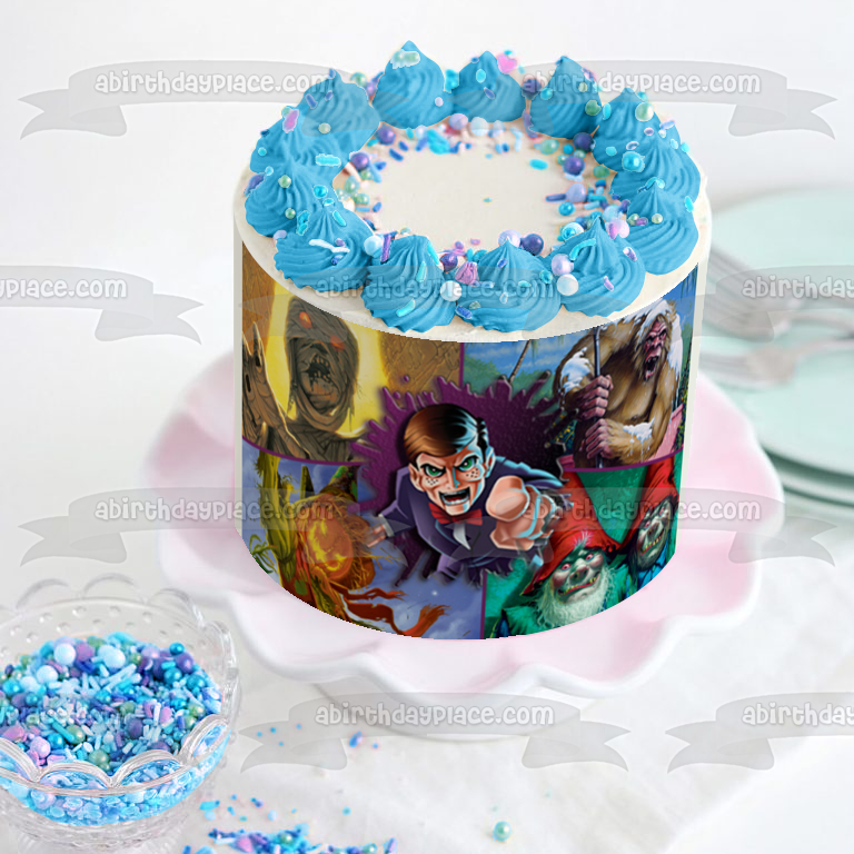 Imagen de decoración comestible para tarta con Slappy the Dummy de Goosebumps Villans ABPID06947 