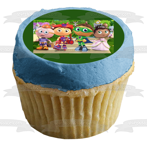 Super Why Princesa Guisante Alfa Cerdo y Caperucita Roja Adorno comestible para tarta Imagen ABPID07027 