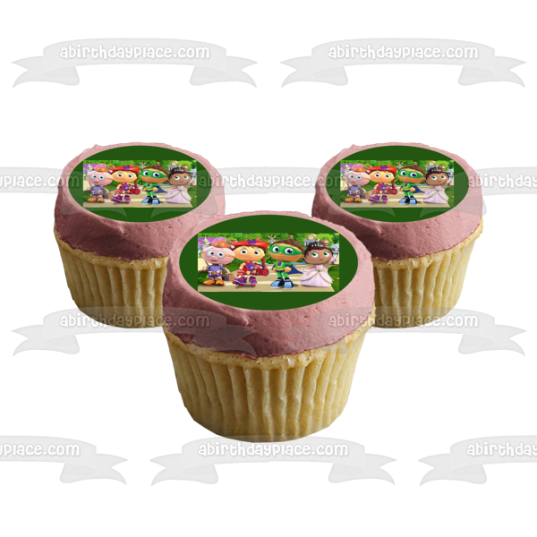 Super Why Princesa Guisante Alfa Cerdo y Caperucita Roja Adorno comestible para tarta Imagen ABPID07027 