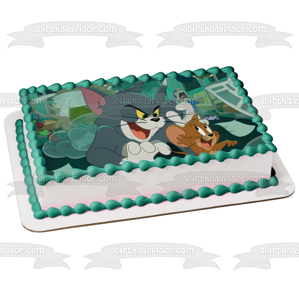 Tom y Jerry en Nueva York Imagen comestible para decoración de tarta ABPID55351 