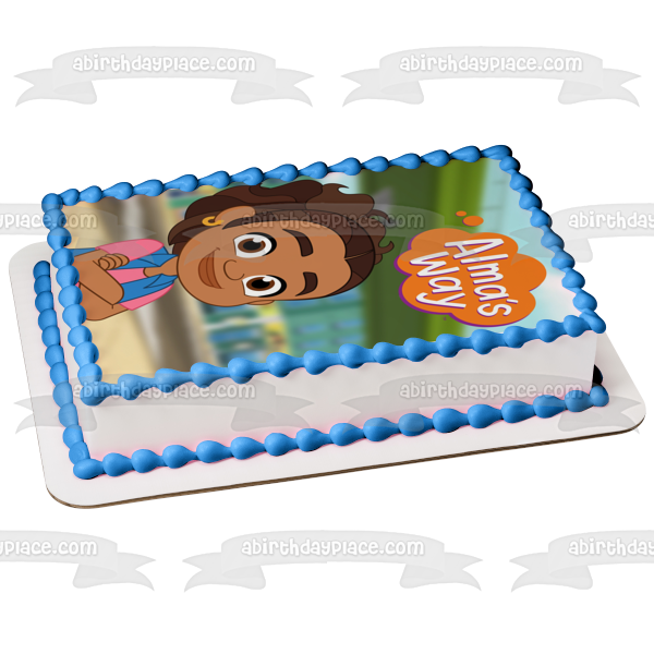 Alma's Way Alma Smiling Edible Cake Topper Image ABPID55317