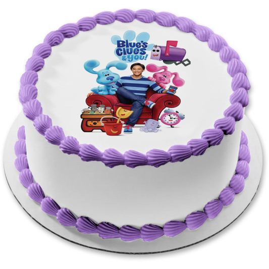 Blue's Clues & You Josh Magenta Mailbox Edible Cake Topper Image ABPID55376