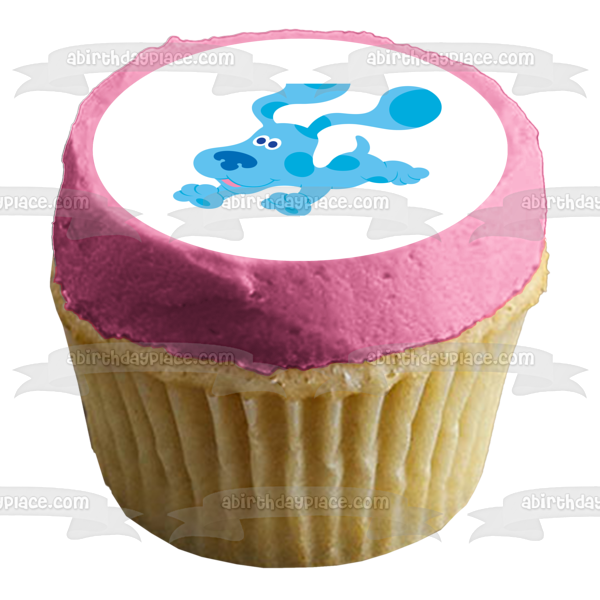 Blues Clues and a White Background Edible Cake Topper Image ABPID07049