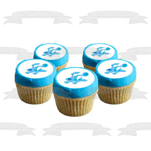 Blues Clues and a White Background Edible Cake Topper Image ABPID07049