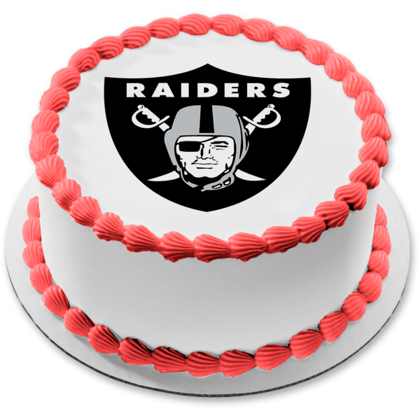 Oakland Raiders Edible Birthday Cake Topper  Edible cake toppers, Birthday  cake toppers, Cake toppers