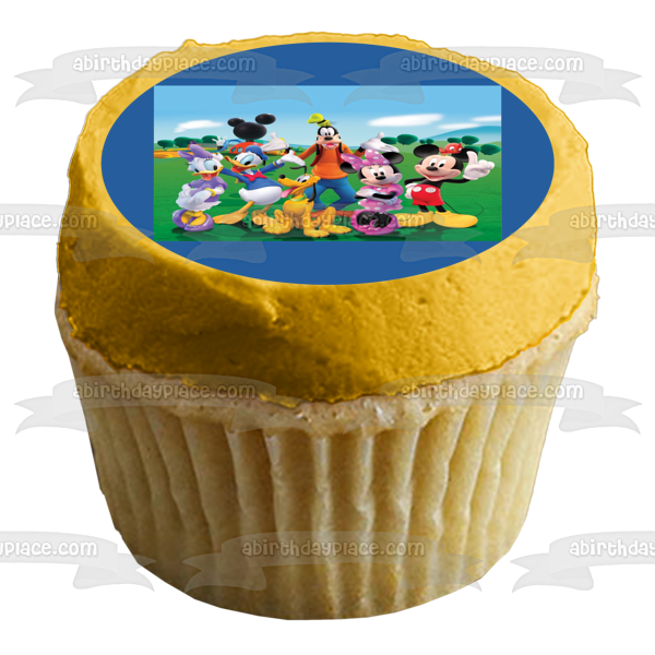 Mickey Mouse Clubhouse Minnie Mouse Goofy Plutón Pato Donald y Daisy Duck Adorno comestible para tarta Imagen ABPID07138 