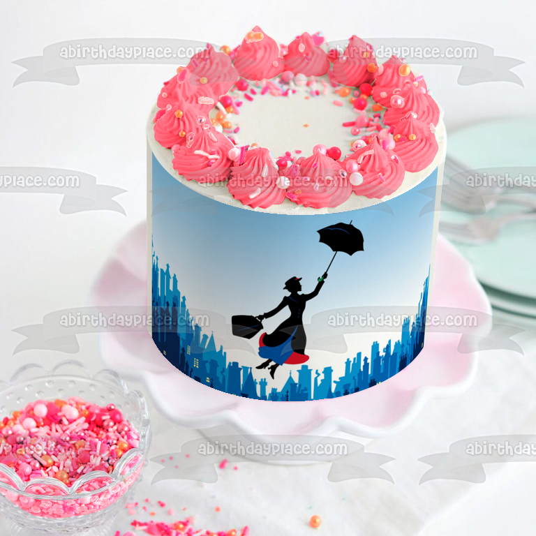 Mary Poppins Musical Julie Andrews - Decoración comestible para tarta, imagen ABPID07305 