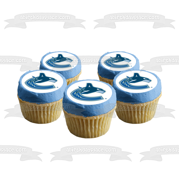 Imagen comestible para tarta con el logotipo de los Vancouver Canucks de la NHL ABPID07314 