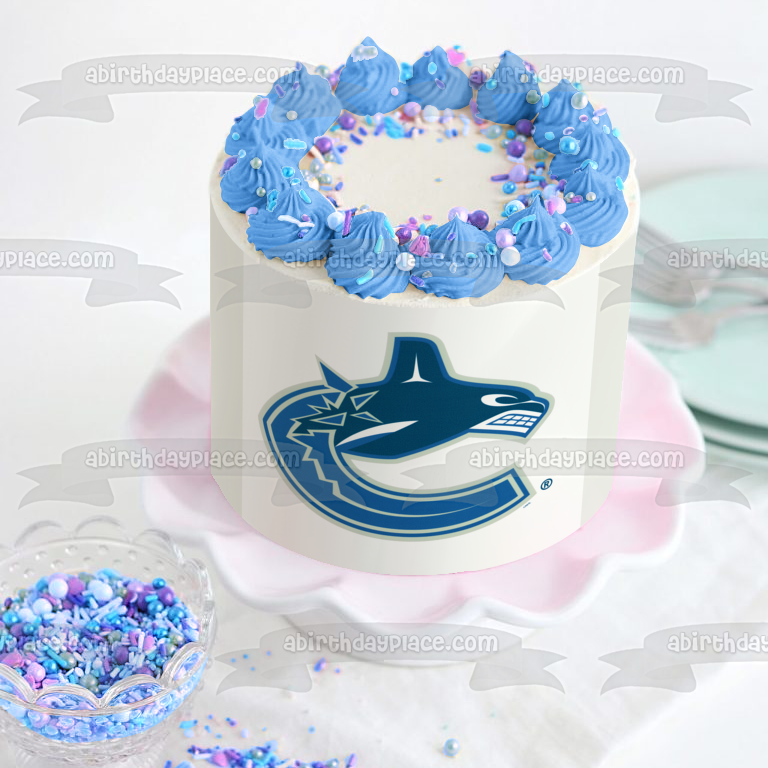 Imagen comestible para tarta con el logotipo de los Vancouver Canucks de la NHL ABPID07314 