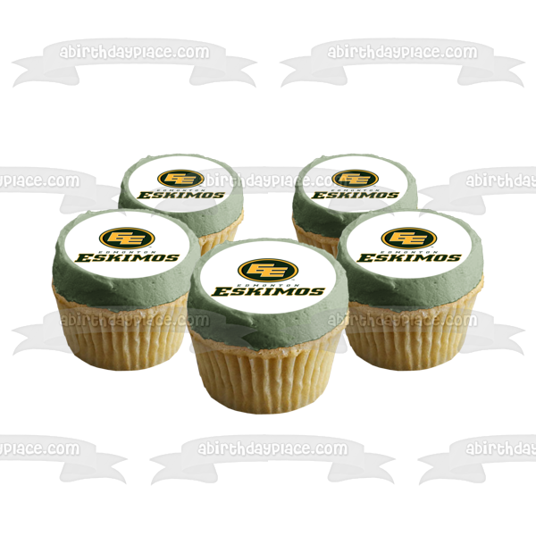 Edmonton Eskimos 2016 Logo Canadian Football League Edible Cake Topper Image ABPID07157