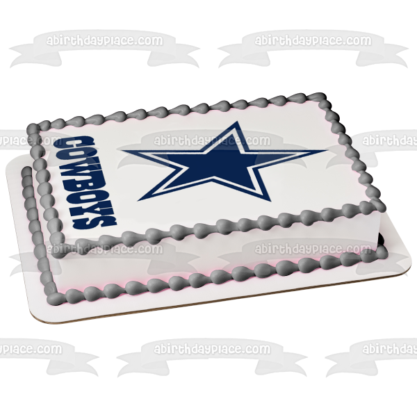 Dallas Cowboys 1964-presente Logotipo Estrellas NFL Imagen comestible para decoración de tarta ABPID07170 