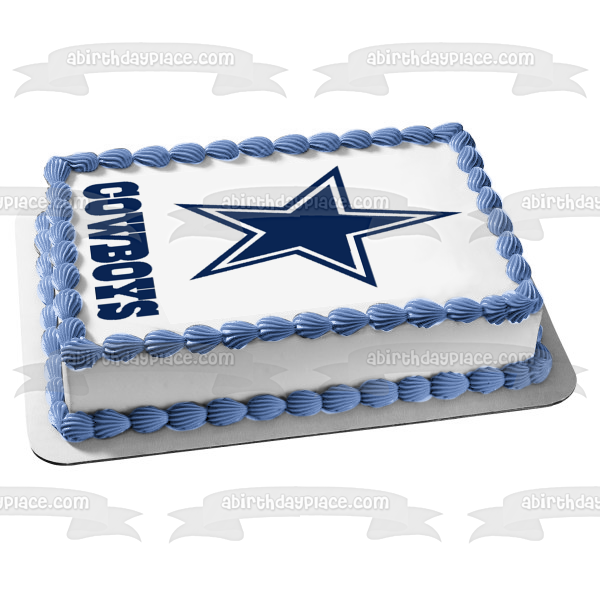 Dallas Cowboys 1964-presente Logotipo Estrellas NFL Imagen comestible para decoración de tarta ABPID07170 