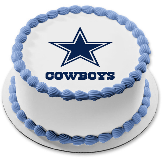 Dallas Cowboys 1964-presente Logotipo Estrellas NFL Imagen comestible para decoración de tarta ABPID07170 