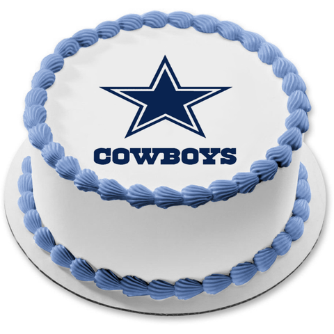 Dallas Cowboys Logo Football NFL Edible Cake Topper Image ABPID03247 – A  Birthday Place