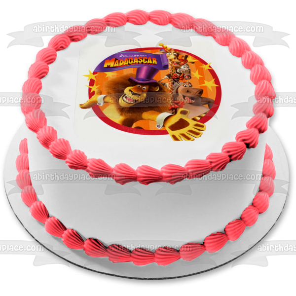 Madagascar Alex Gloria Melman and Marty Edible Cake Topper Image ABPID07173