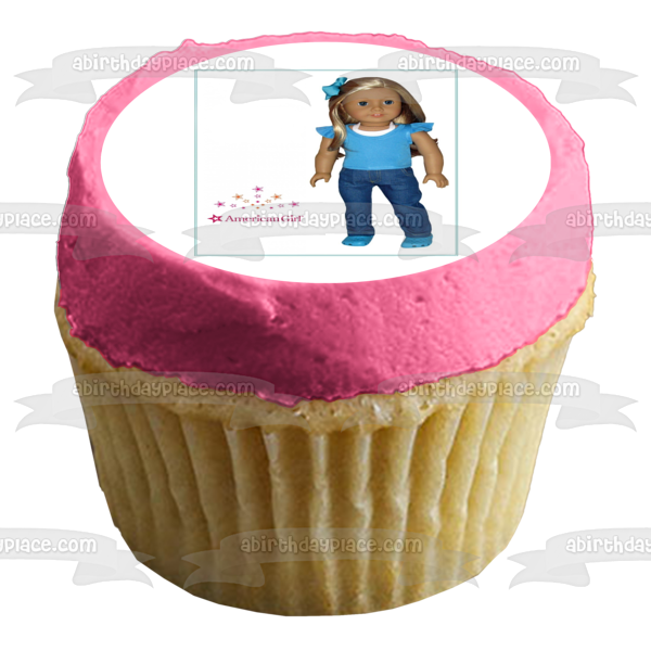 American Girl Truly Me and Stars Edible Cake Topper Image ABPID07176