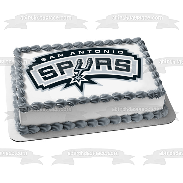 San Antonio Spurs 2018 Logo NBA Edible Cake Topper Image ABPID07181