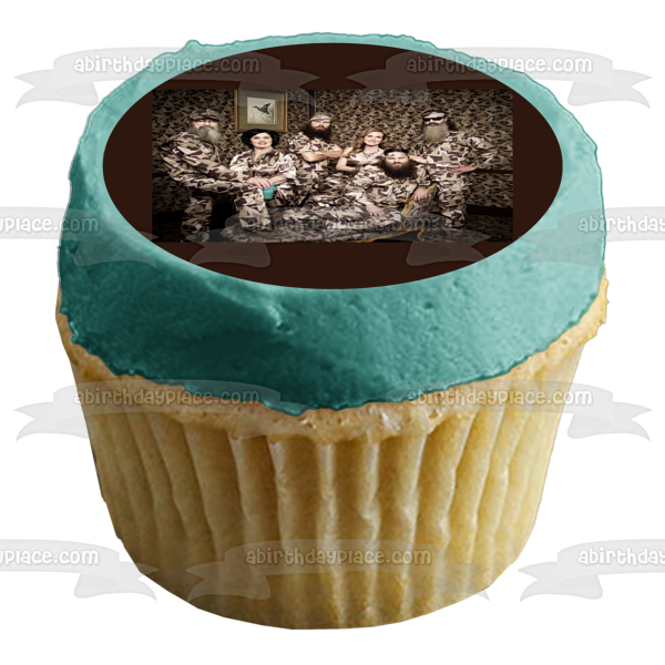 Duck Dynasty Robertson Family Duck Commander Camuflaje Decoración comestible para tarta imagen ABPID07192 