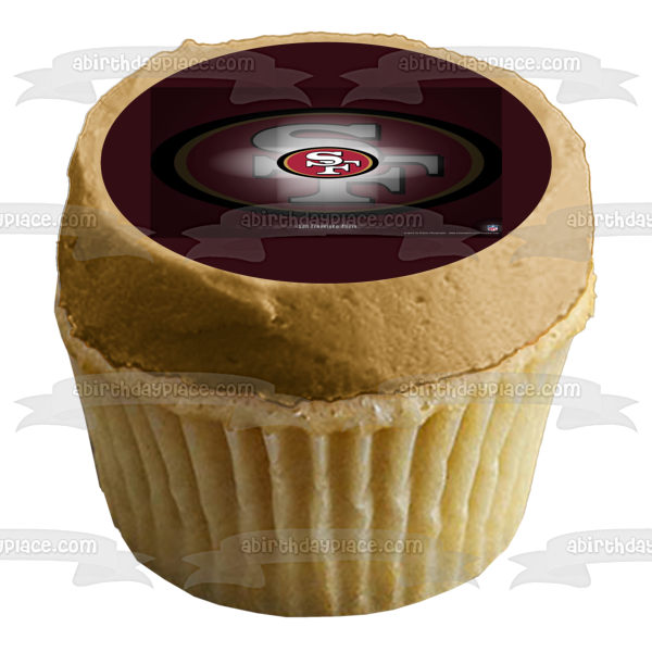 Imagen comestible para tarta con logotipo de los San Francisco 49ers de 2009 hasta la actualidad, ABPID07198 