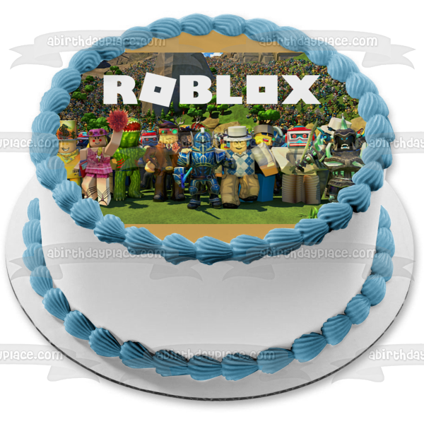 Imagen de decoración comestible para tarta con personajes variados de Roblox ABPID07367 