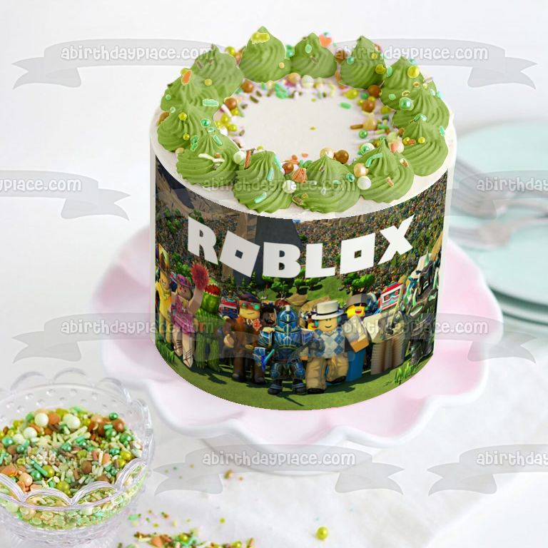 Imagen de decoración comestible para tarta con personajes variados de Roblox ABPID07367 