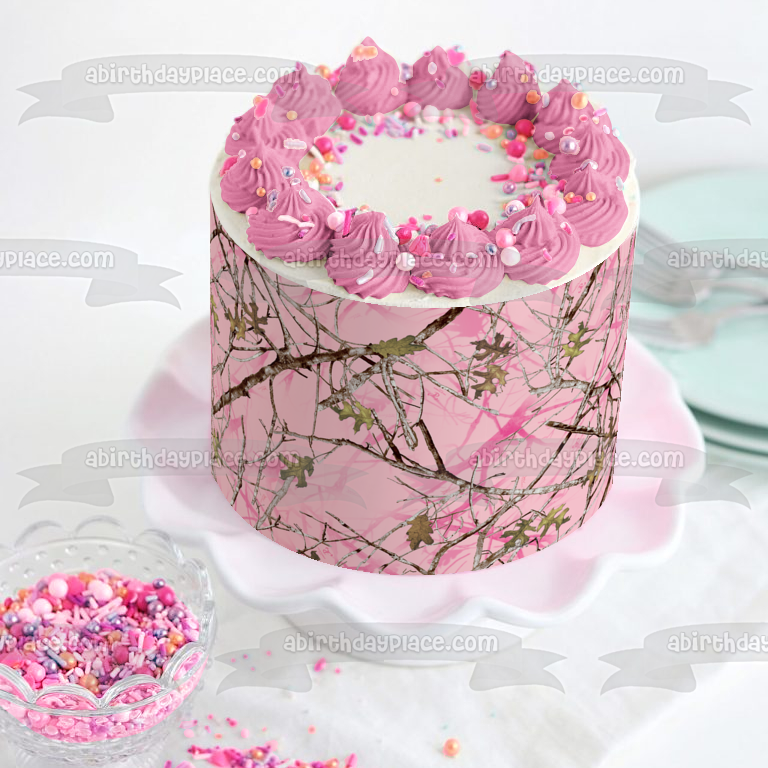 pink camo mossy oak cake