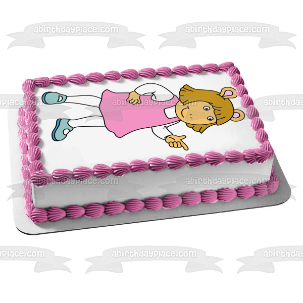 Arthur Dw and a White Background Edible Cake Topper Image ABPID07409