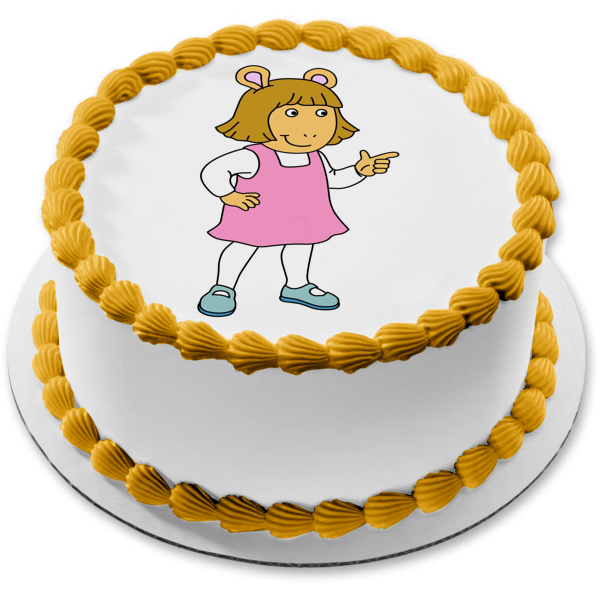 Arthur Dw and a White Background Edible Cake Topper Image ABPID07409