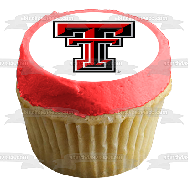 Texas Tech University Logo NCAA Edible Cake Topper Image ABPID07607