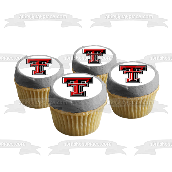 Texas Tech University Logo NCAA Edible Cake Topper Image ABPID07607