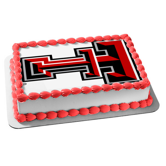 Texas Tech University Logo NCAA Edible Cake Topper Image ABPID07607