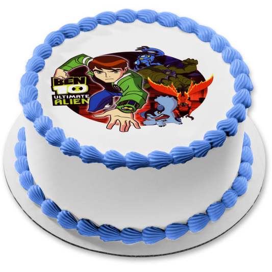 Ben 10 Ultimatrix Aliens Edible Cake Topper Image ABPID07617