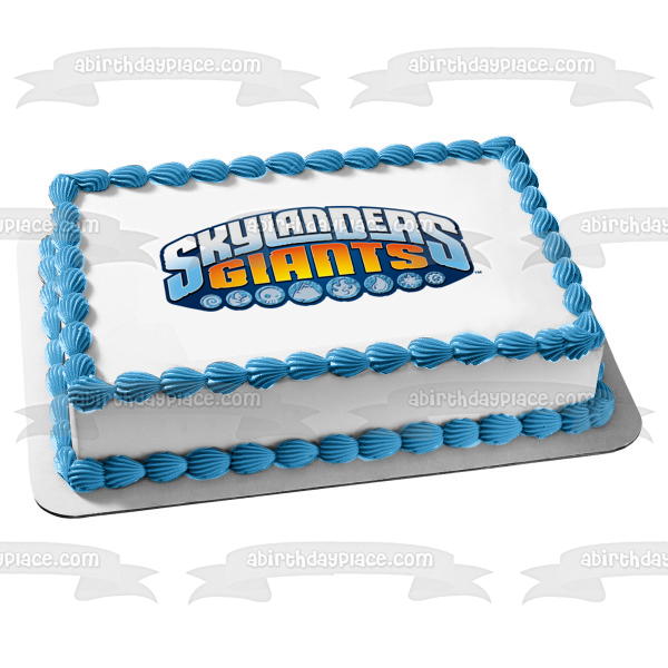 Imagen comestible para decoración de tarta con el logotipo de los Gigantes de Skylanders ABPID07622 