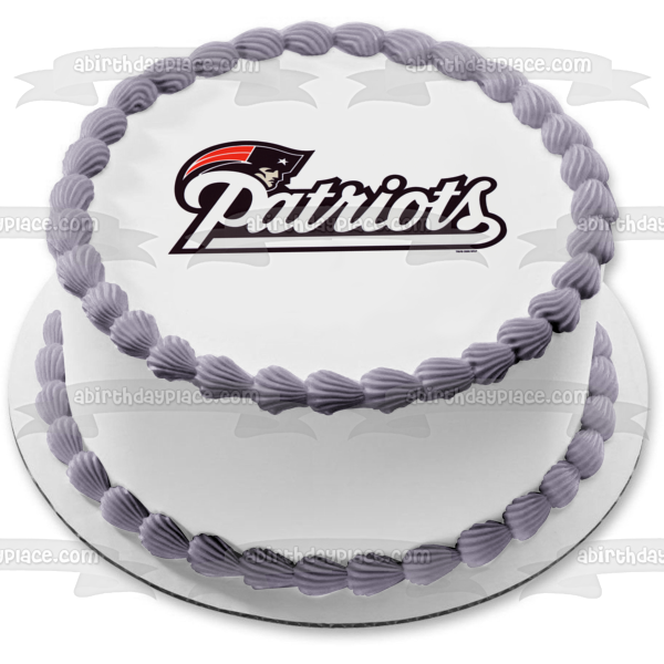 Imagen comestible para tarta con logotipo de los New England Patriots de la NFL National Football League ABPID07484 