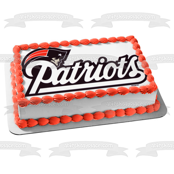 Imagen comestible para tarta con logotipo de los New England Patriots de la NFL National Football League ABPID07484 