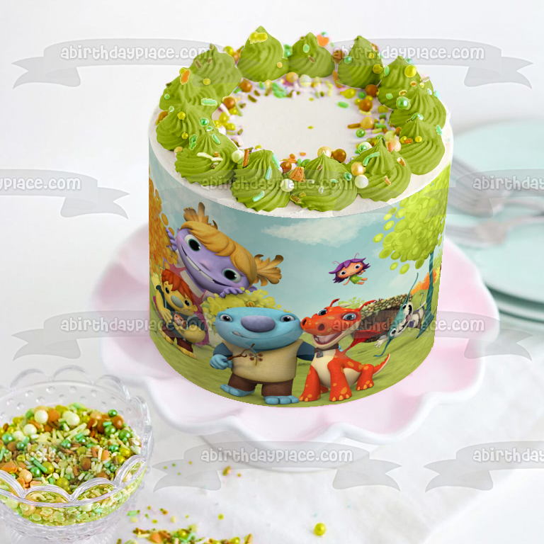 Wallykazam Bobgoblin Gina Giant Norville Libby Light Sprite Ogre Doug and Trees Edible Cake Topper Image ABPID07641