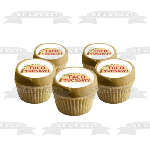 Taco Tuesday Cartoon Taco Edible Cake Topper Image ABPID07646