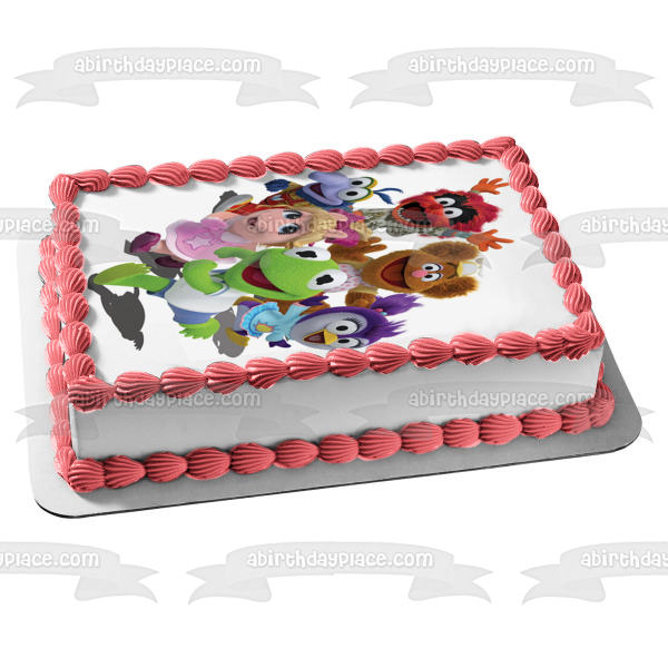 Muppet Babies Kermit Miss Piggy Gonzo Animal Fozzie Bear y Summer Edible Cake Topper Imagen ABPID07510 