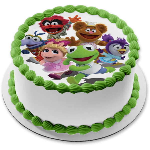 Muppet Babies Kermit Miss Piggy Gonzo Animal Fozzie Bear y Summer Edible Cake Topper Imagen ABPID07510 