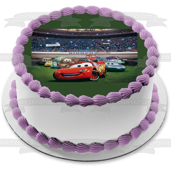 Cars Lightening McQueen Mater Doc Hudson Sally Ramone Fillmore Lizzie y Flo Adorno comestible para tarta Imagen ABPID07699 