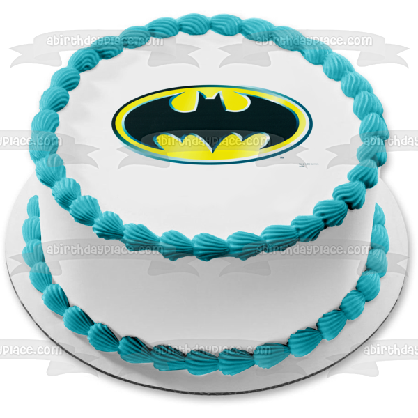 Imagen comestible para decoración de tarta con el logotipo de Batman ABPID07536 