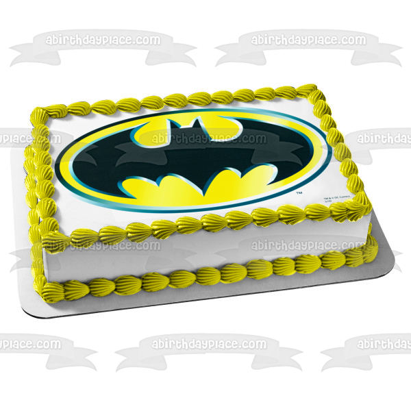 Imagen comestible para decoración de tarta con el logotipo de Batman ABPID07536 